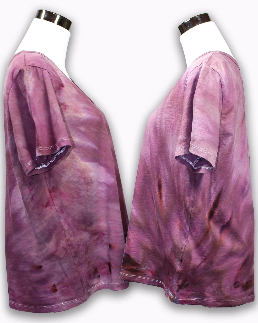 Ladies' Large Plum Incline Twist Ice Dyed Tie Dye Shirt — Fun